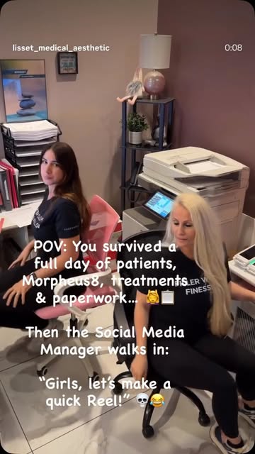 Just another day in the med spa… 😂

Patients ✅
Morpheus8 ✅
Treatments ✅
Paperwork ✅
Energy level: 0