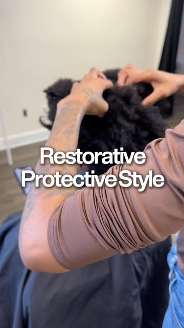I focus on restorative hair care and restorative protective styles. Restorative protective styles ar