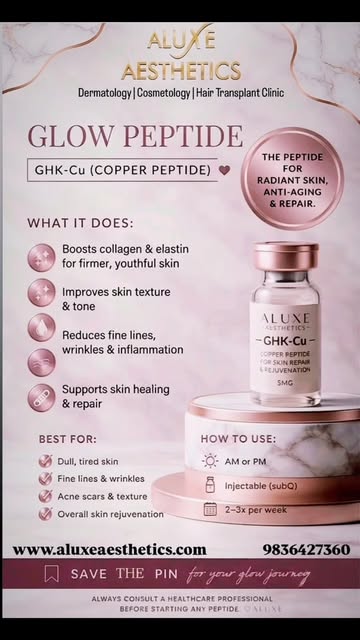 Discover the Secret to Ageless Radiance with GHK-Cu at Aluxe Aesthetics!

Are you ready to turn back