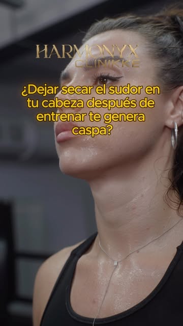 ¿Dejar secar el sudor en tu cabeza después de entrenar te genera caspa? El sudor seco junto con la g