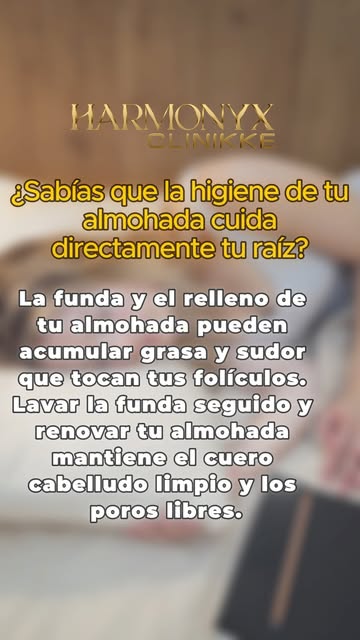 ¿Sabías que la higiene de tu almohada cuida directamente tu raíz? La funda y el relleno de tu almoha