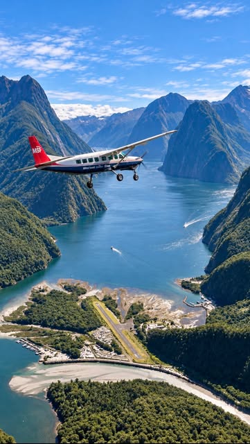 Flying from Milford Sound to Queenstown ✈️ 🇳🇿 ❤️