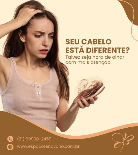 Seu cabelo está diferente? Está com queda frequente? 😟

Não ignore os sinais dos seus fios! ✨
Venha