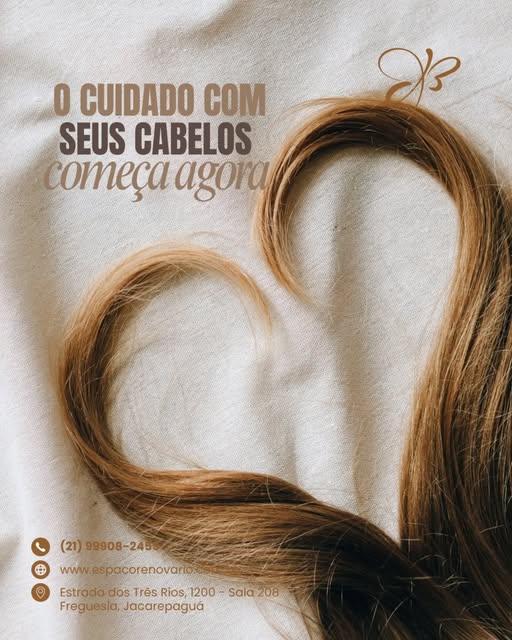 ✨ O cuidado com os seus cabelos começa agora, aqui no Espaço Renova! 💆‍♀️❤️

Cuide, trate e respeit