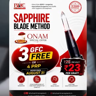 This Onam, gift yourself your confidence back! 

Get Sapphire Blade Hair Transplants at just ₹23/gra