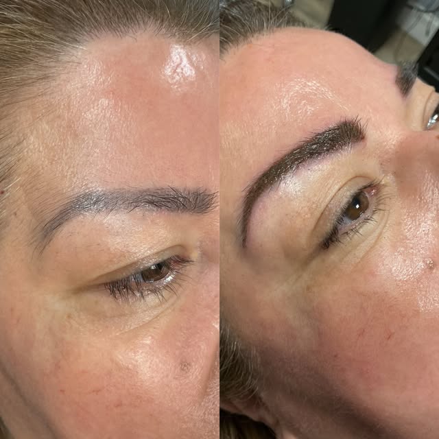 This beautiful client came in after having her permanent makeup done elsewhere. She was missing her 