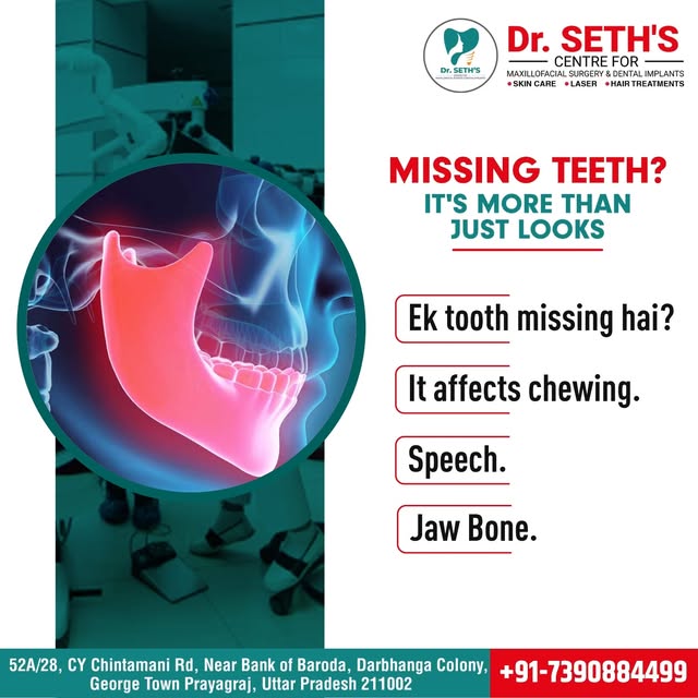 Think a missing tooth is just about looks? Think again. 🚨

From chewing difficulties to jawbone deg