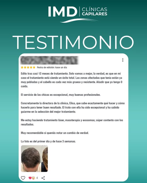 Hay pacientes que vuelven a editar su reseña un año después.

¿El motivo? Porque siguen viendo cómo 