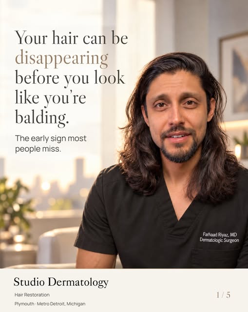 Still have hair, but seeing more scalp?

In pattern hair loss, individual hairs can become finer and