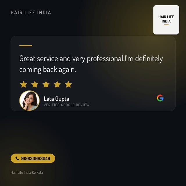 Lata Gupta from Kolkata raves about her exceptional experience at Hair Life India! She loved the exp