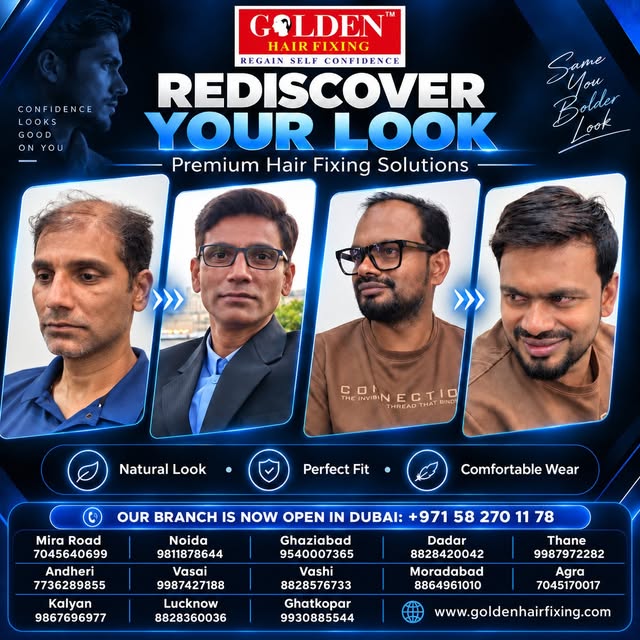 top Hiding. Start Shining! ✨
Hair loss shouldn't hold you back from living your best life. At Golden