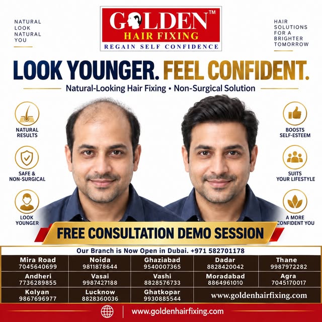 top Hiding. Start Shining! ✨
Hair loss shouldn't hold you back from living your best life. At Golden