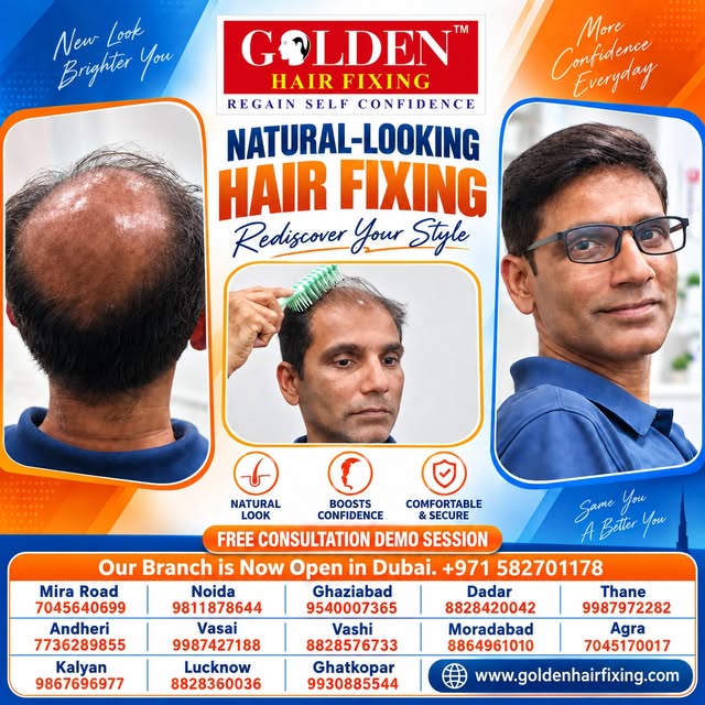 top Hiding. Start Shining! ✨
Hair loss shouldn't hold you back from living your best life. At Golden