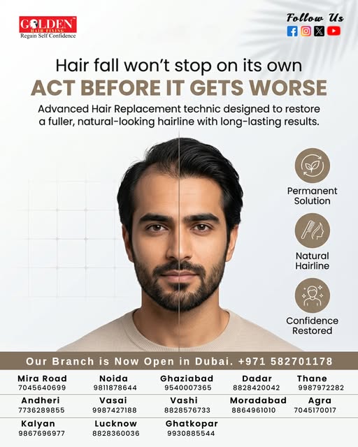 Hair Fall Won't Stop On Its Own. Act Before It Gets Worse. ⚠️

The earlier you treat hair loss, the 