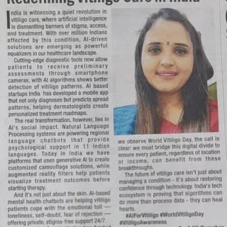 Vitiligo vulgaris#times of india#25.6.2025#patient awareness