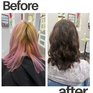 Top-notch color correction in action! This lovely lady swapped her soft pastels for a rich, autumn-r