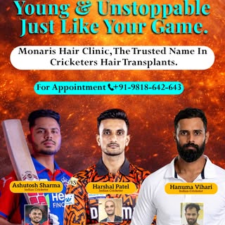 🔥 Young. Confident. Unstoppable. 🔥

Trusted by leading cricketers, Monaris Hair Clinic delivers ad