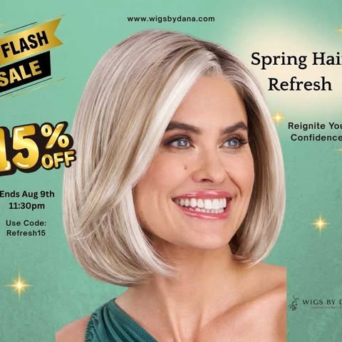 Renewed Confidence with a Fresh New Look.  Save 15% OFF all wigs and toppers or salon services. ** S
