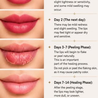 Lip Blush Healing Stages: What to Expect During Recovery
Day 1 (Immediately After the Procedure)
Mod