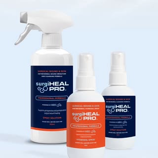 Patient healing and comfort have been dramatically improved by incorporating hypochlorous acid with 