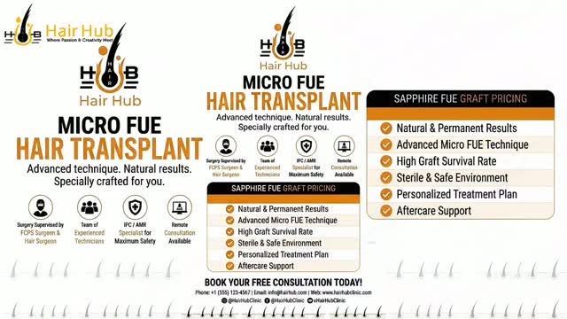 BEFORE AND AFTER SURGERY RESULT HAIR HUB 0308-8191111