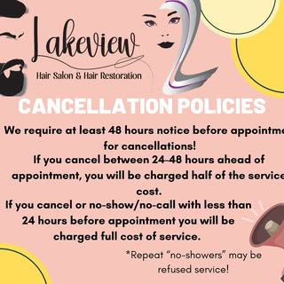Check out our cancellation policies!
