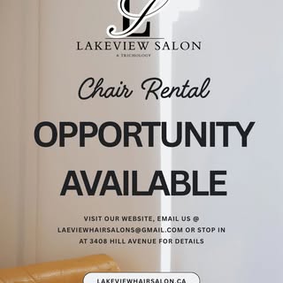 Join our team!  Email us at lakeviewhairsalons@gmail.com, or pop in at 3408 Hill Avenue, Regina. We 