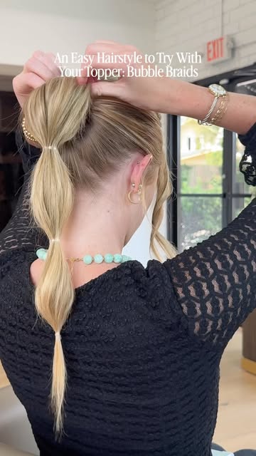 Your topper hairstyles don’t have to be complicated to be CUTE. 🎀

Meet the bubble braid.
It’s play