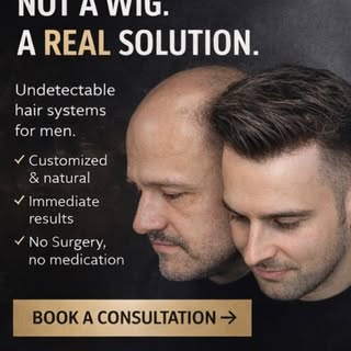 This isn’t something you buy online.
It’s not a one-size-fits-all solution.

Every hair system we cr