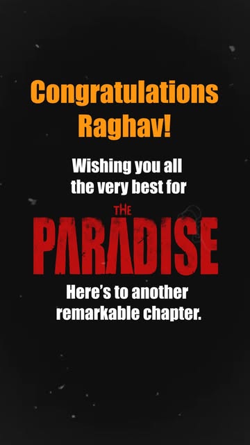 All the best, @raghavjuyal! 
Can’t wait to see you bring Vikram Maalik to life in The Paradise. Wish
