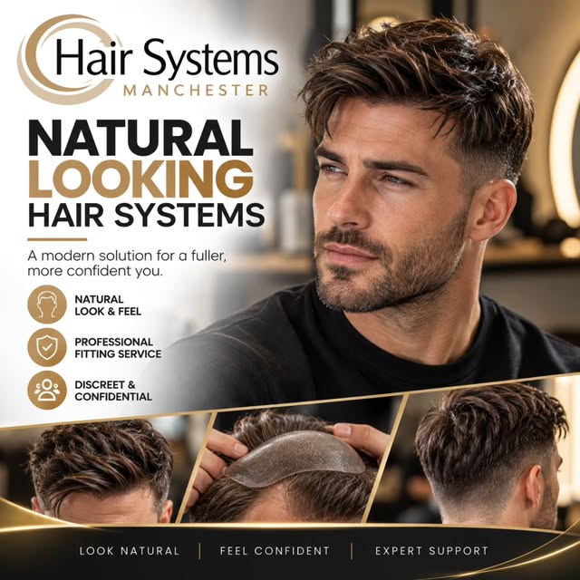 💇‍♂️ NATURAL-LOOKING HAIR SYSTEMS IN MANCHESTER

A modern hair system should look natural, feel com