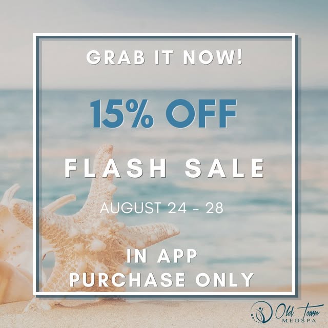 Don’t miss this before summer ends! ✨☀️
MD Brothers and Old Town Med Spa are having a FLASH SALE! Do