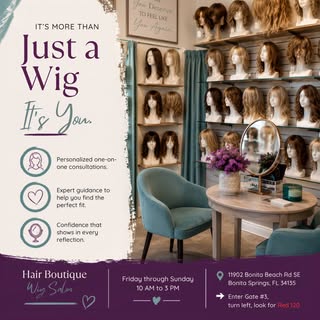 Choosing a wig is a personal experience, and we believe it should feel relaxed, comfortable, and enj