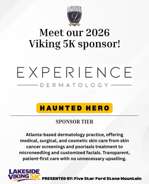 A huge Viking thank-you to Experience Dermatology for sponsoring this year’s Lakeside Viking 5K pres