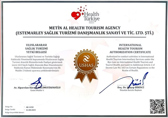 Authorized by the Ministry of Health of the Republic of Türkiye
International Health Tourism Authori