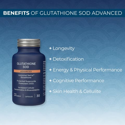 Support your health from the inside out with Glutathione SOD Advanced. ✨

Formulated with liposomal 