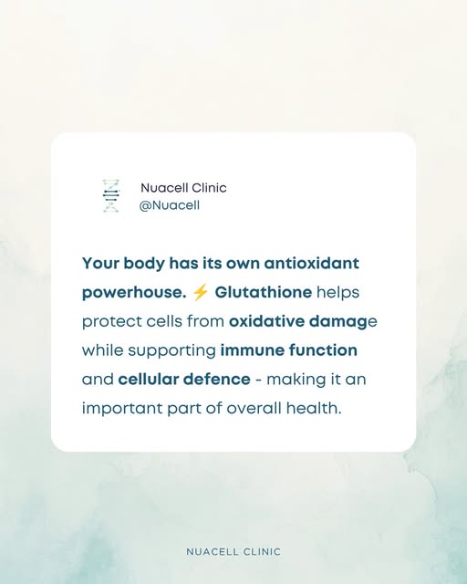 Your body’s natural defence system starts at the cellular level. ⚡

Glutathione is a powerful endoge