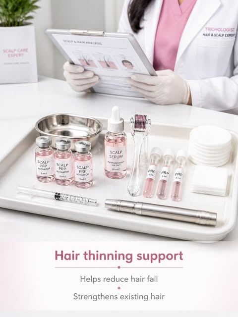 Hair thinning shows up first in small signs.
PRP for hair is one way to support weaker follicles wit