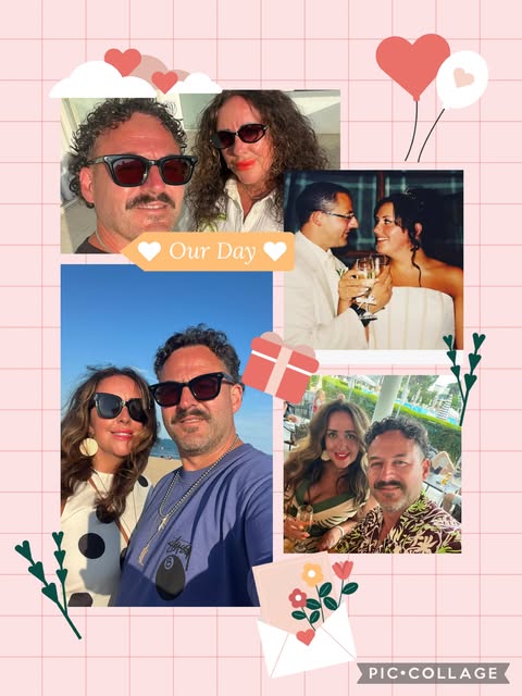 Happy 24th wedding anniversary to my amazing husband @stussyr8ball 😘😘🥂🥂🍾🍾🎉🎉💙💙🩷🩷