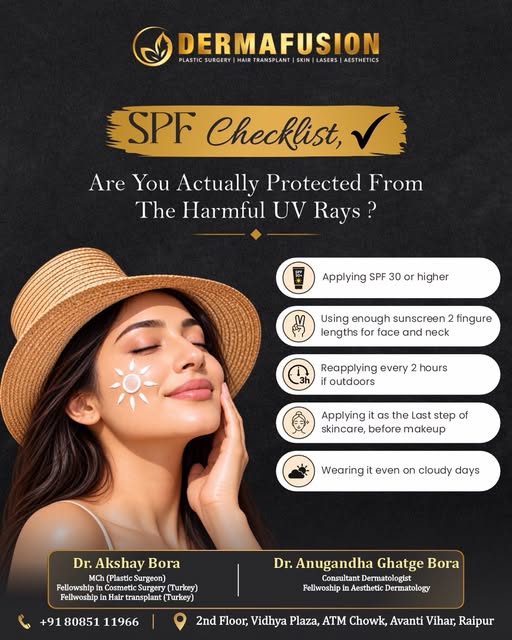 A SPF checklist everyone must follow that can protect skin from UV rays 

📍2nd Floor, Vidhya Plaza,