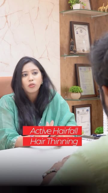 Hair thinning and hair fall are two different issues , that need different investigations and differ