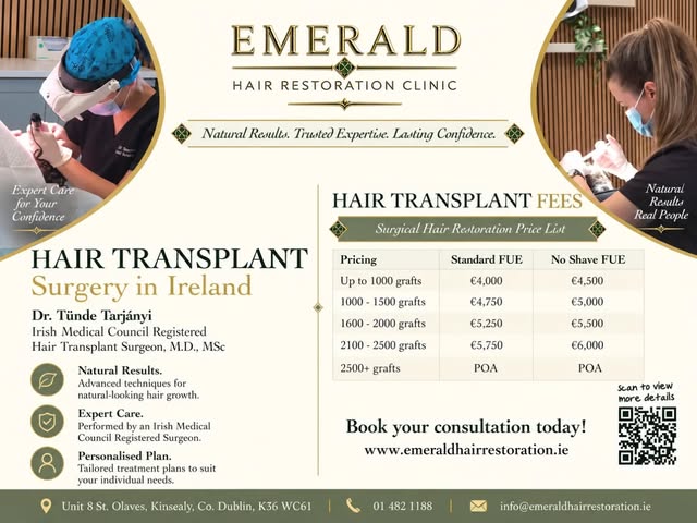 Dr.Tünde has opened a brand new facility in Kinsealy, Co.Dublin. If you would like to have your hair