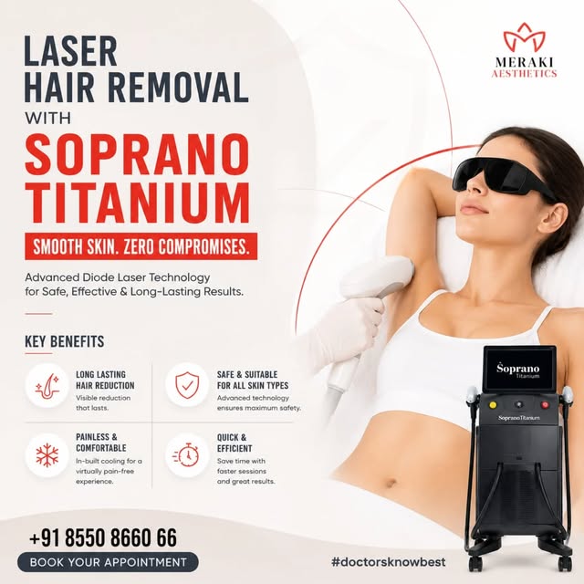 ▪️Smooth skin, minus the constant shaving & waxing.
▪️Experience doctor-guided laser hair reduction 
