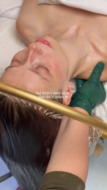 Well… there’s someplace we’d rather be. 

Somewhere between the warm water, scalp massage, steam, de