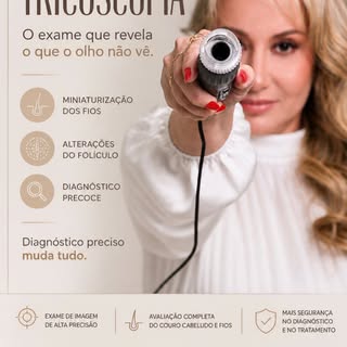 Arraste a imagem…
Você está olhando para o exame que muda tudo.
A tricoscopia permite enxergar o que