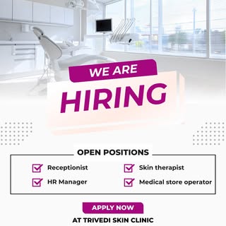 We’re expanding our team at Trivedi Skin Clinic! ✨
If you’re passionate about skincare, patient care