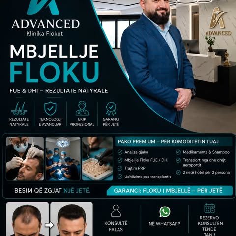 Rikthe besimin tek vetja me një pamje natyrale! 💙
Në Advanced Klinika Flokut përdorim teknologjinë 