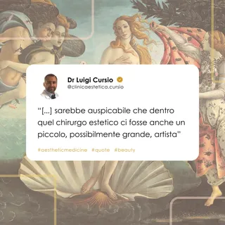 Bellezza = scienza + arte ✨🎨

“Che cosa la distingue da un comune chirurgo estetico?”

"Per svolger