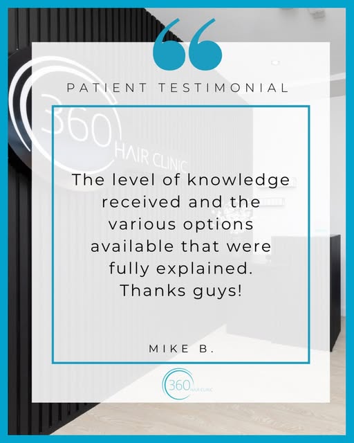 Sometimes the biggest difference is simply understanding your options. 💭

At 360 Hair Clinic, we ta