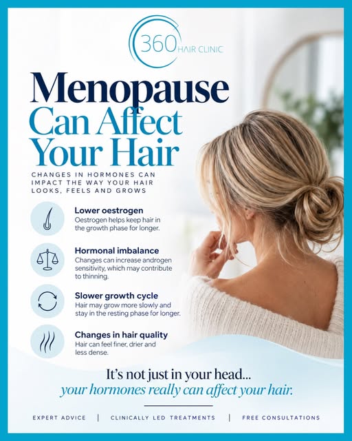 Menopause can affect far more than your cycle, and your hair can be one of the first places you noti